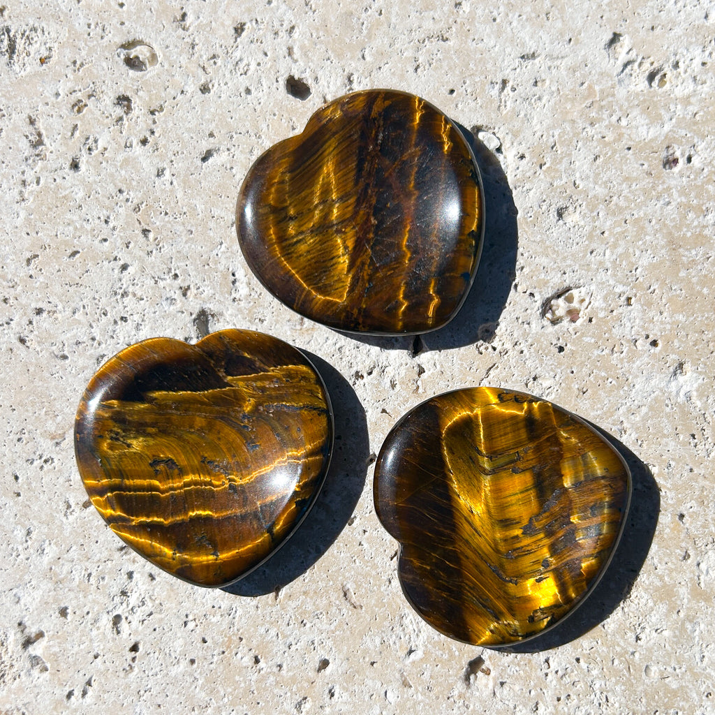 Tigers Eye Heart Shaped Worry Stone