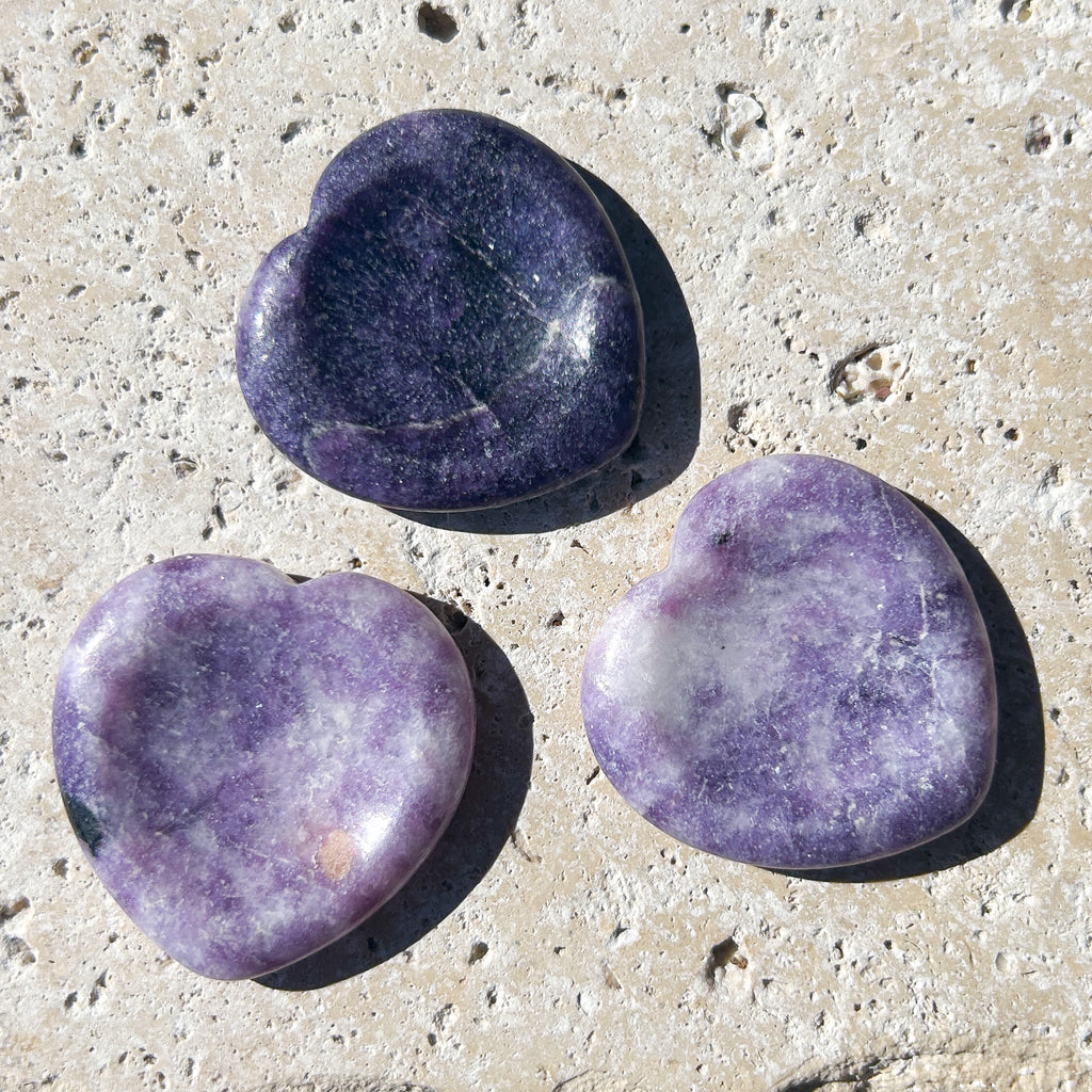 Amethyst Heart Shaped Worry Stone