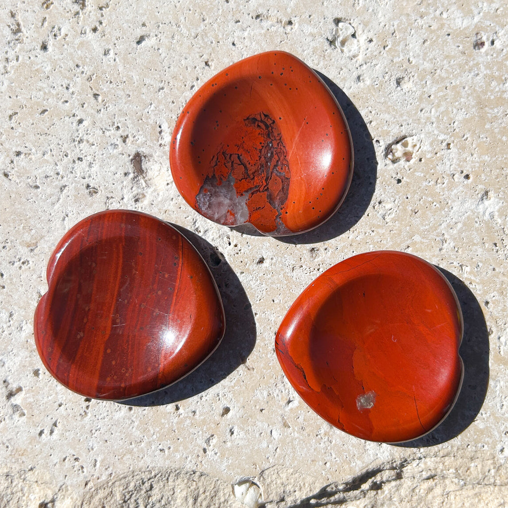 Red Jasper Heart Shaped Worry Stone