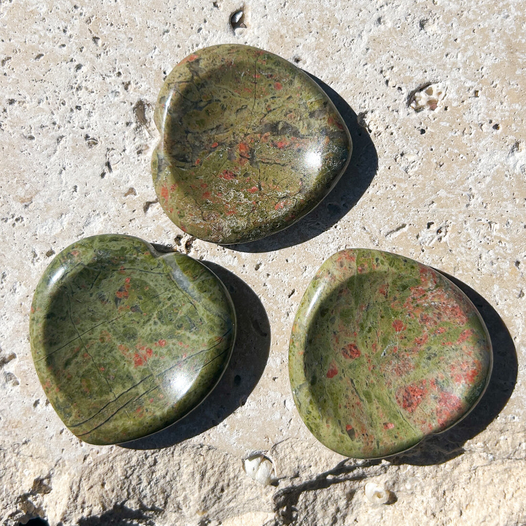 Unakite Heart Shaped Worry Stone