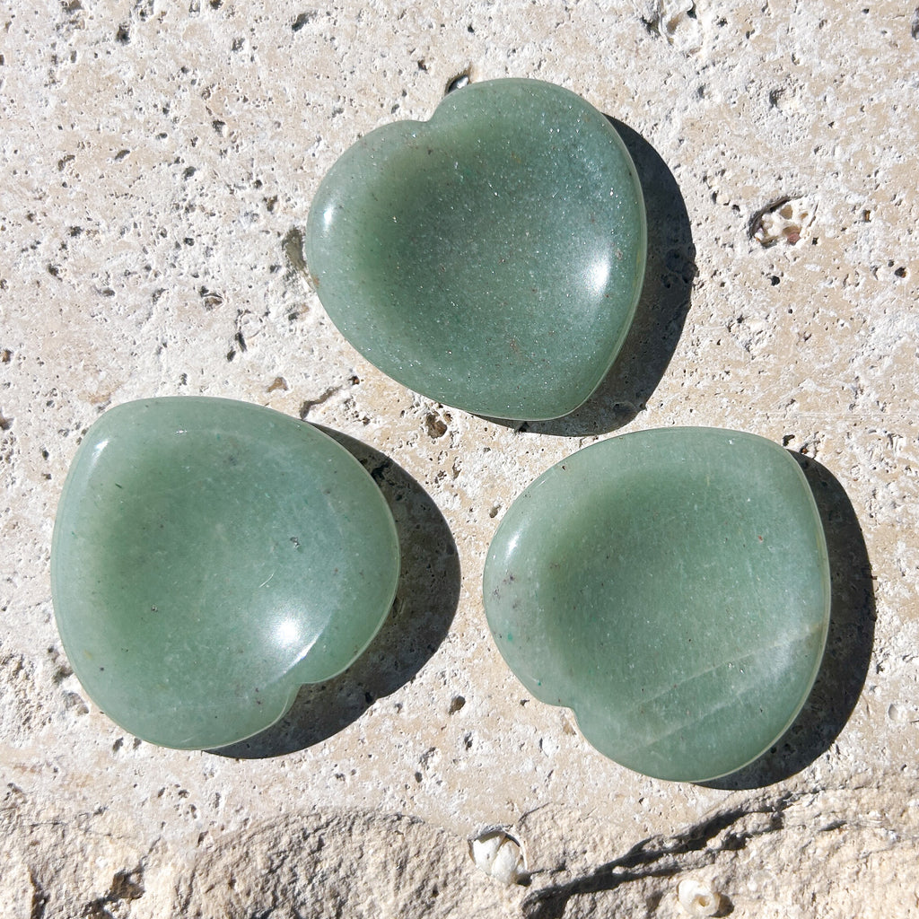 Green Aventurine Heart Shaped Worry Stone