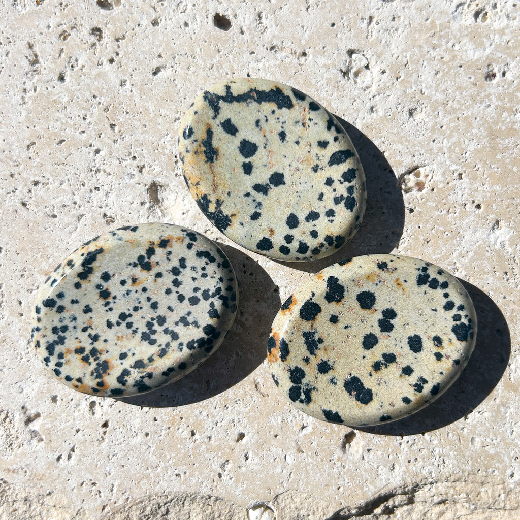 Natural Dalmatian Jasper Worry Stone