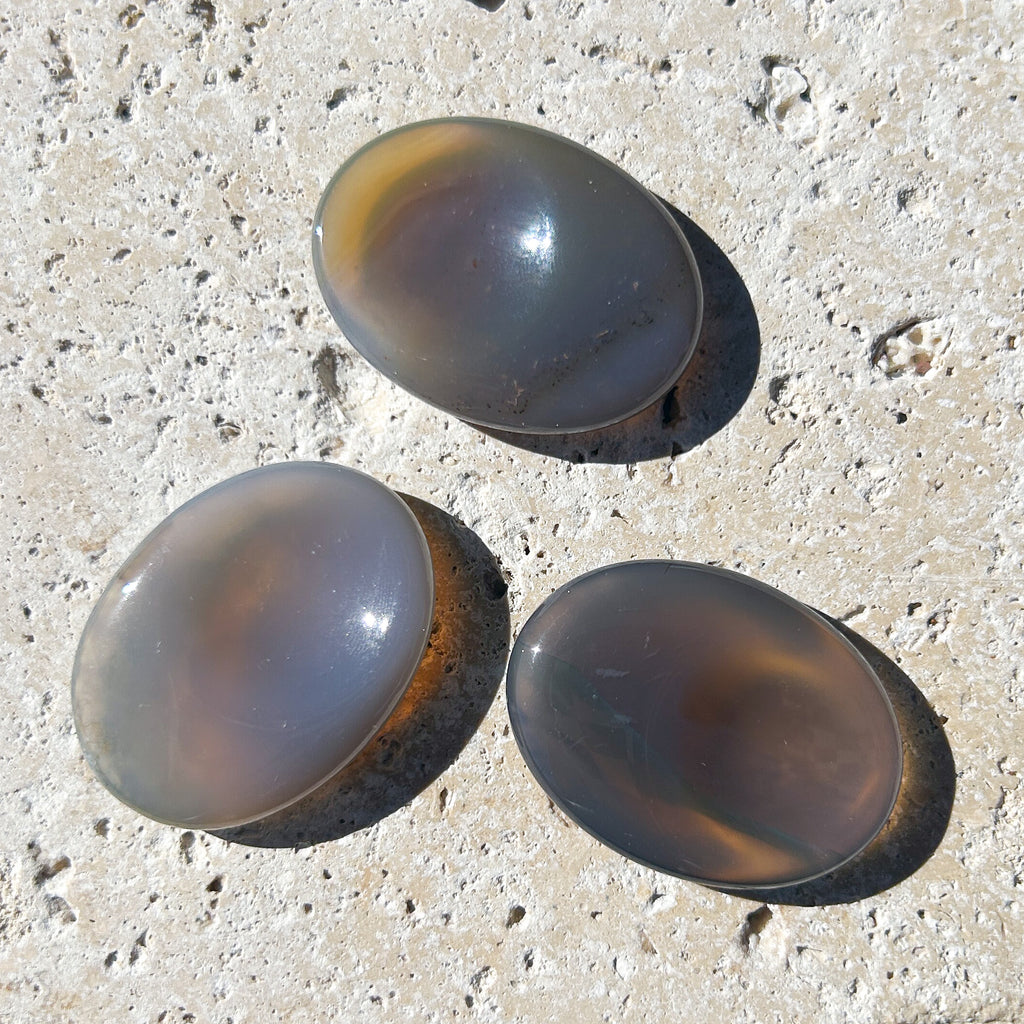 Small Gray Agate Worry Stone