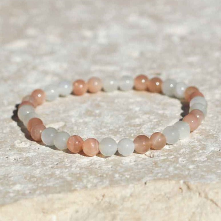 Mixed Moonstone Gemstone Bracelet