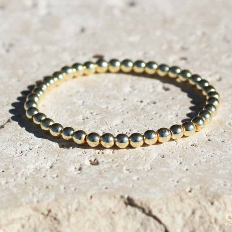 Gold Hematite Gemstone Bracelet