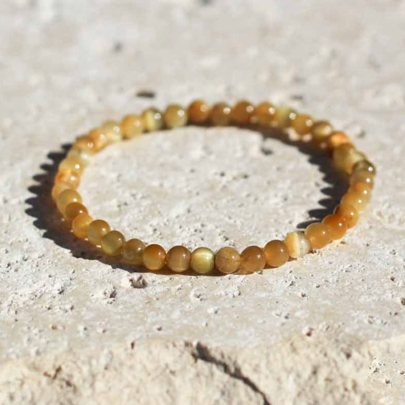 Gold Tigers Eye Gemstone Bracelet