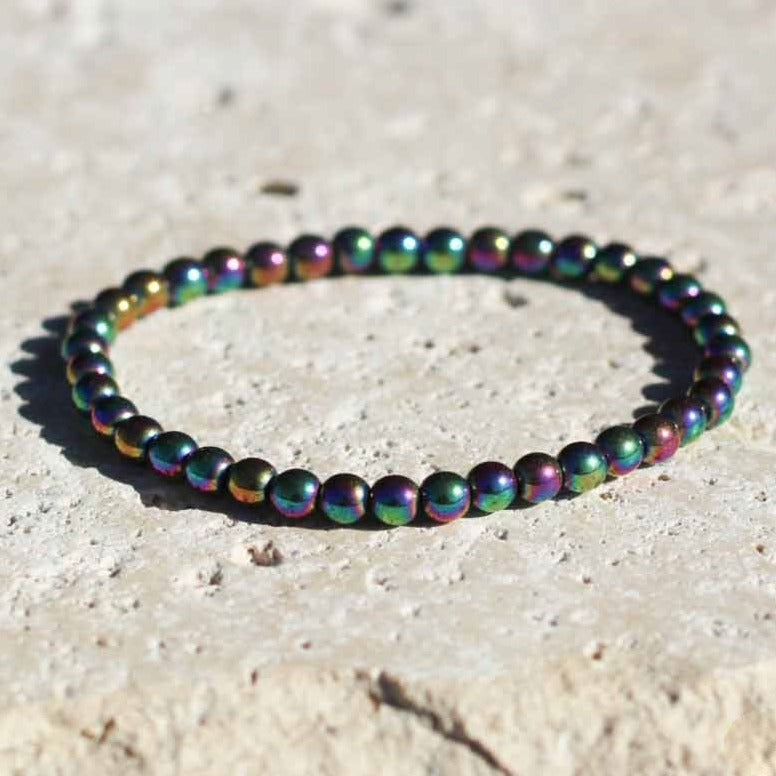 Rainbow Hematite Bracelet Healing Crystals and Stones - Etsy