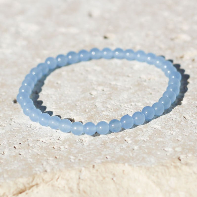 Light Blue Jade Gemstone Bracelet