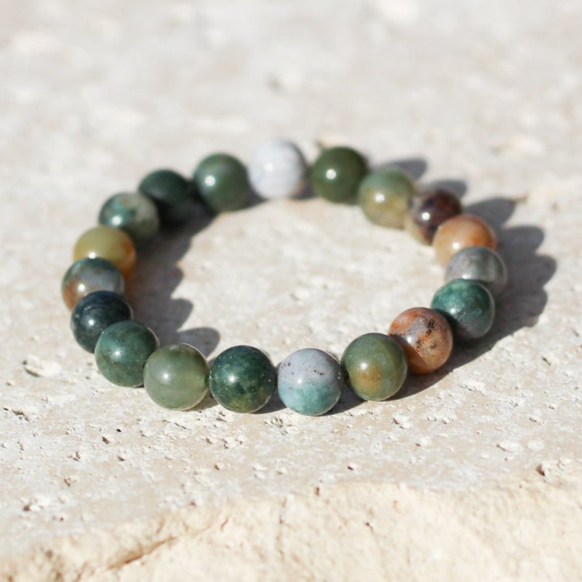 Indian Agate 8mm Gemstone Bracelet