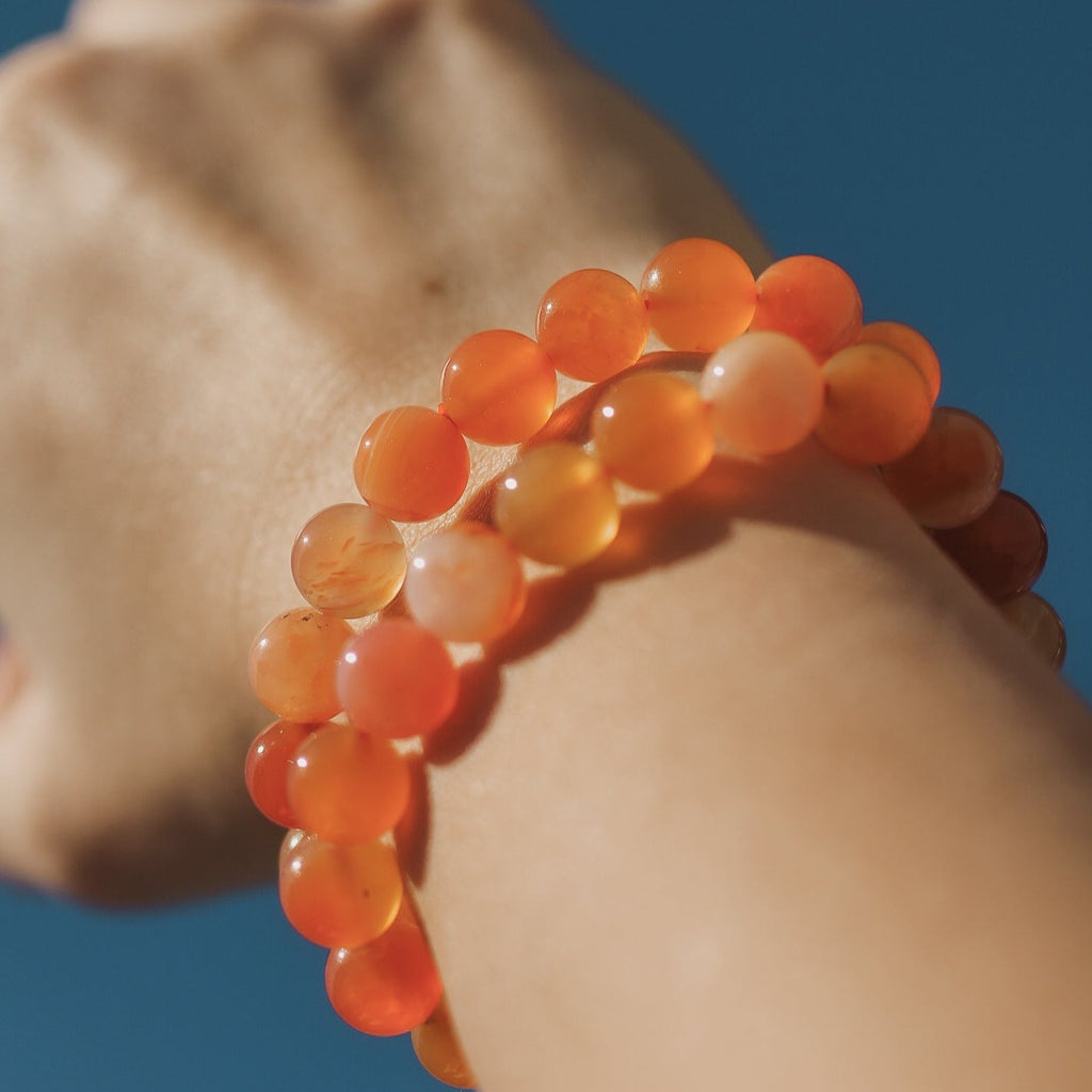 Natural Carnelian 8mm Gemstone Bracelet