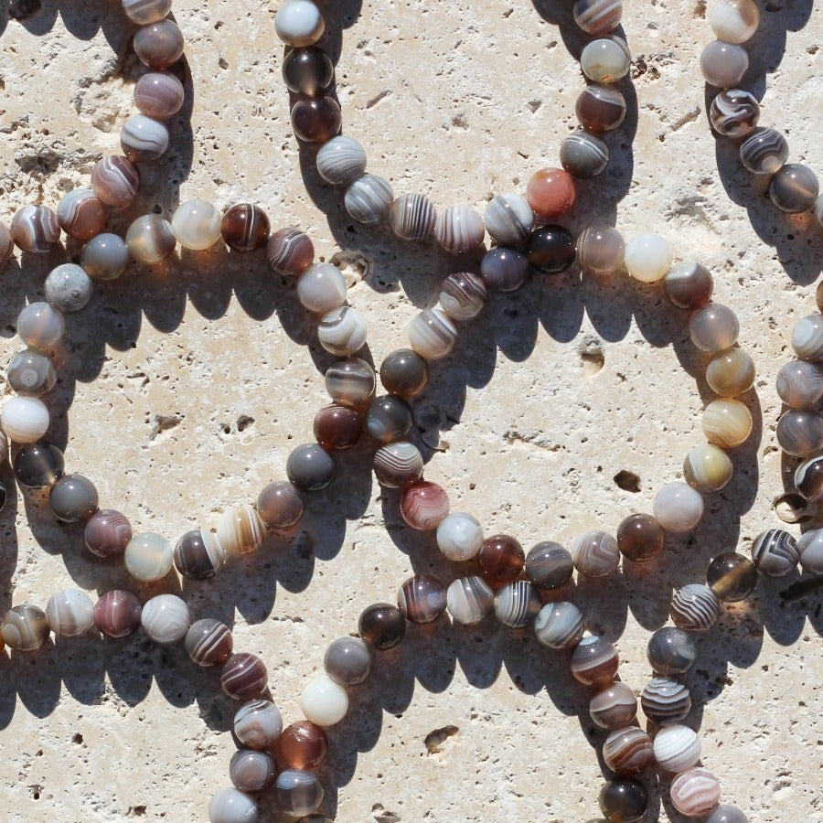 Persian Gulf Agate 8mm Gemstone Bracelet