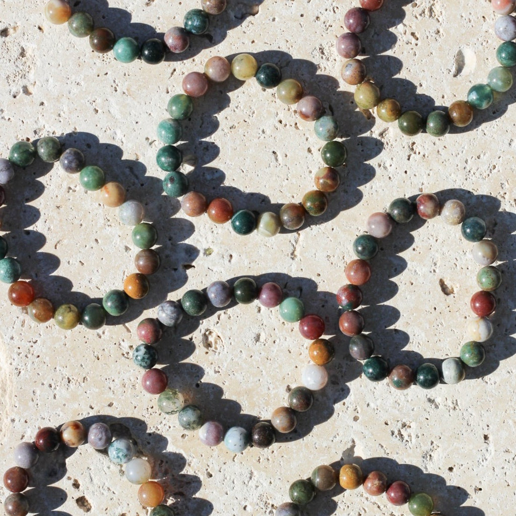 Indian Agate 8mm Gemstone Bracelet