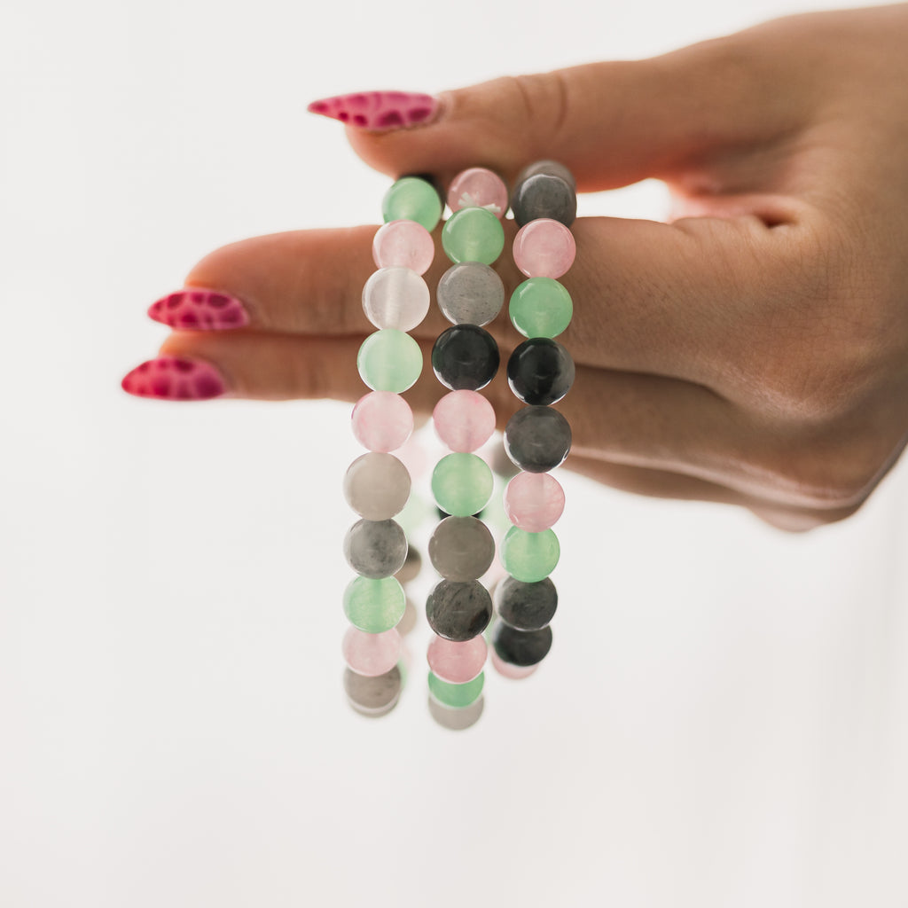 8MM Chunky Gemstone Bracelets - Set Intentions Collection
