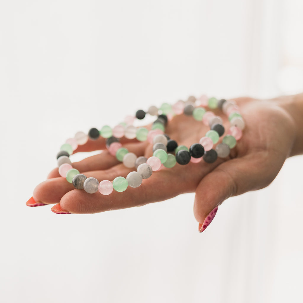 8MM Chunky Gemstone Bracelets - Set Intentions Collection