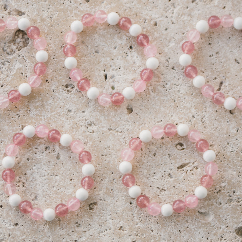 8MM Chunky Gemstone Bracelets - Set Intentions Collection