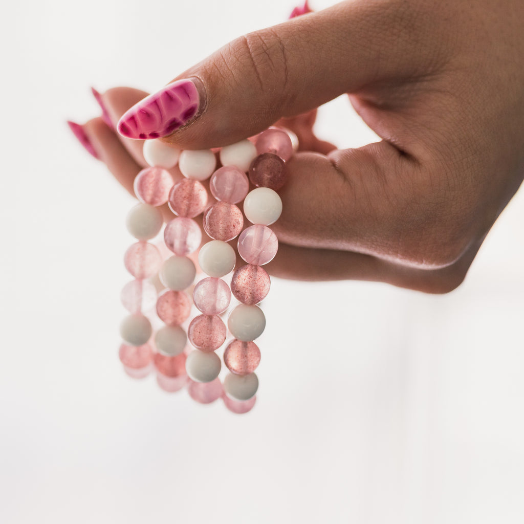 8MM Chunky Gemstone Bracelets - Set Intentions Collection