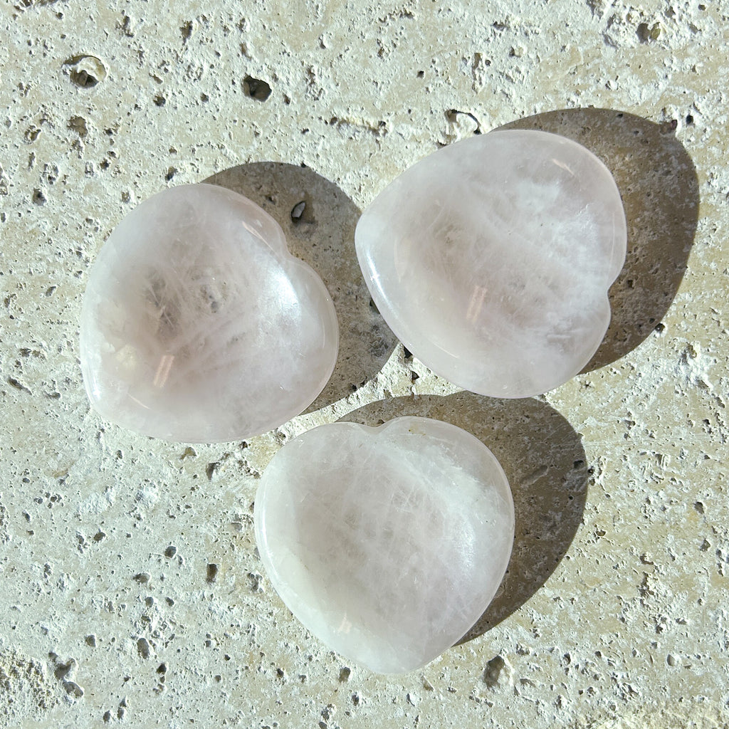 Rose Quartz Heart Shaped Worry Stone