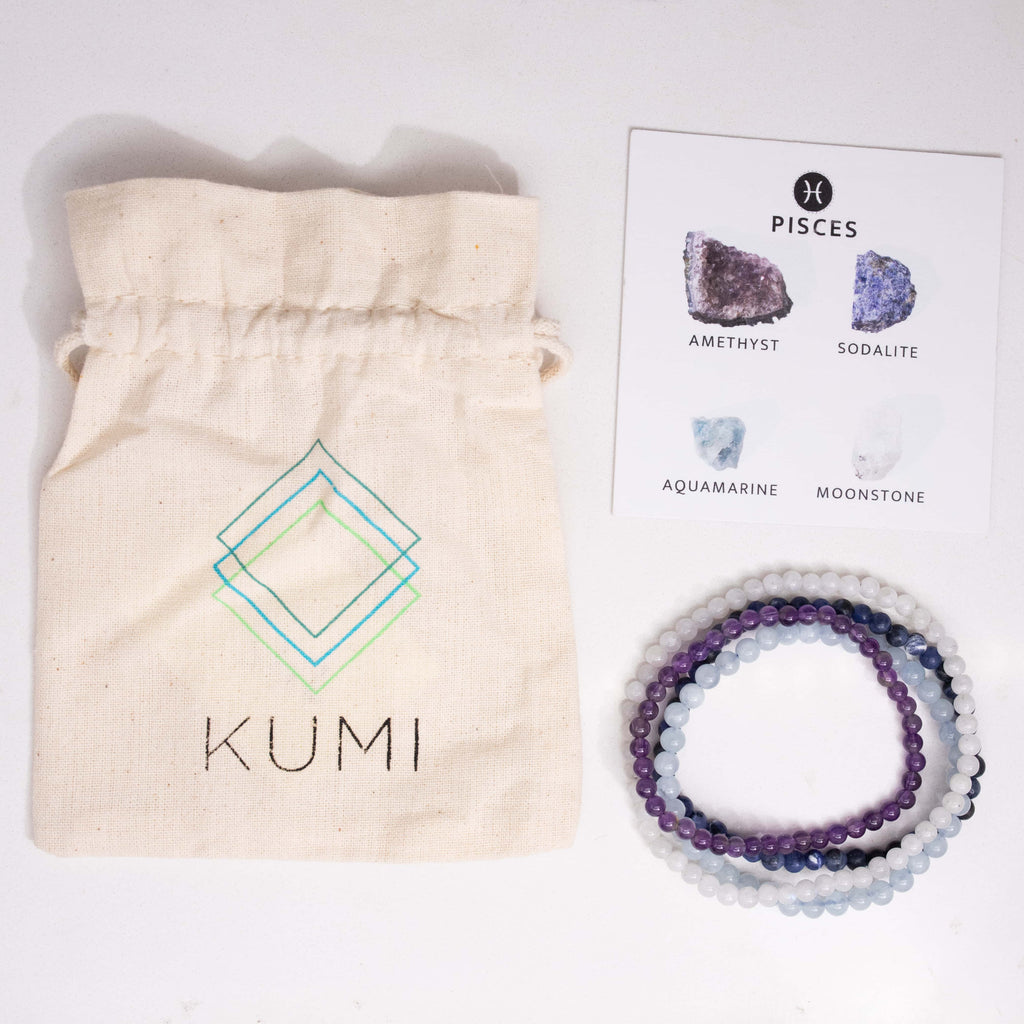 Pisces Gemstone Bracelet Stack