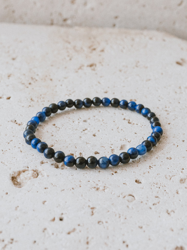 Blue Tigers Eye Gemstone Bracelet