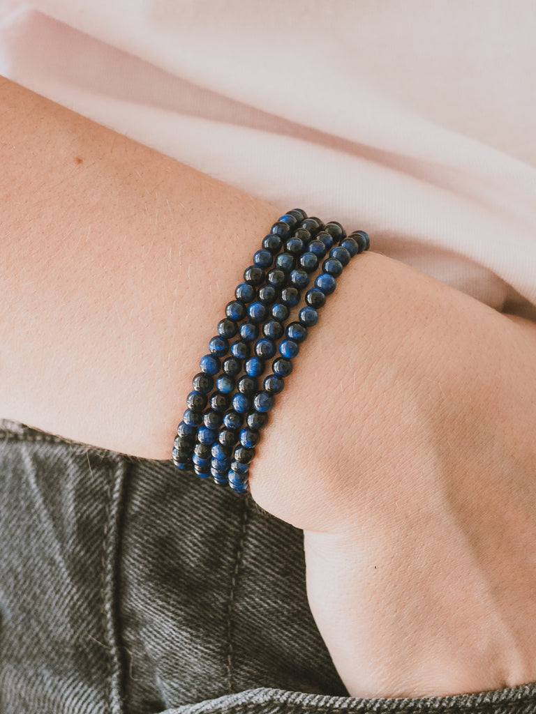 Blue Tigers Eye Gemstone Bracelet