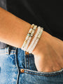 Amazonite and White Jade Gemstone Bracelet