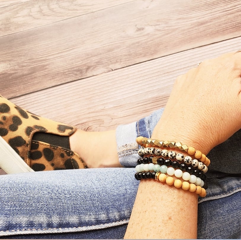 Dalmatian Jasper Diffuser Bracelet