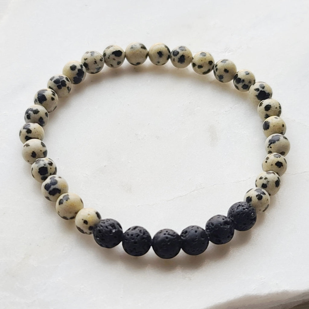 Dalmatian Jasper Diffuser Bracelet