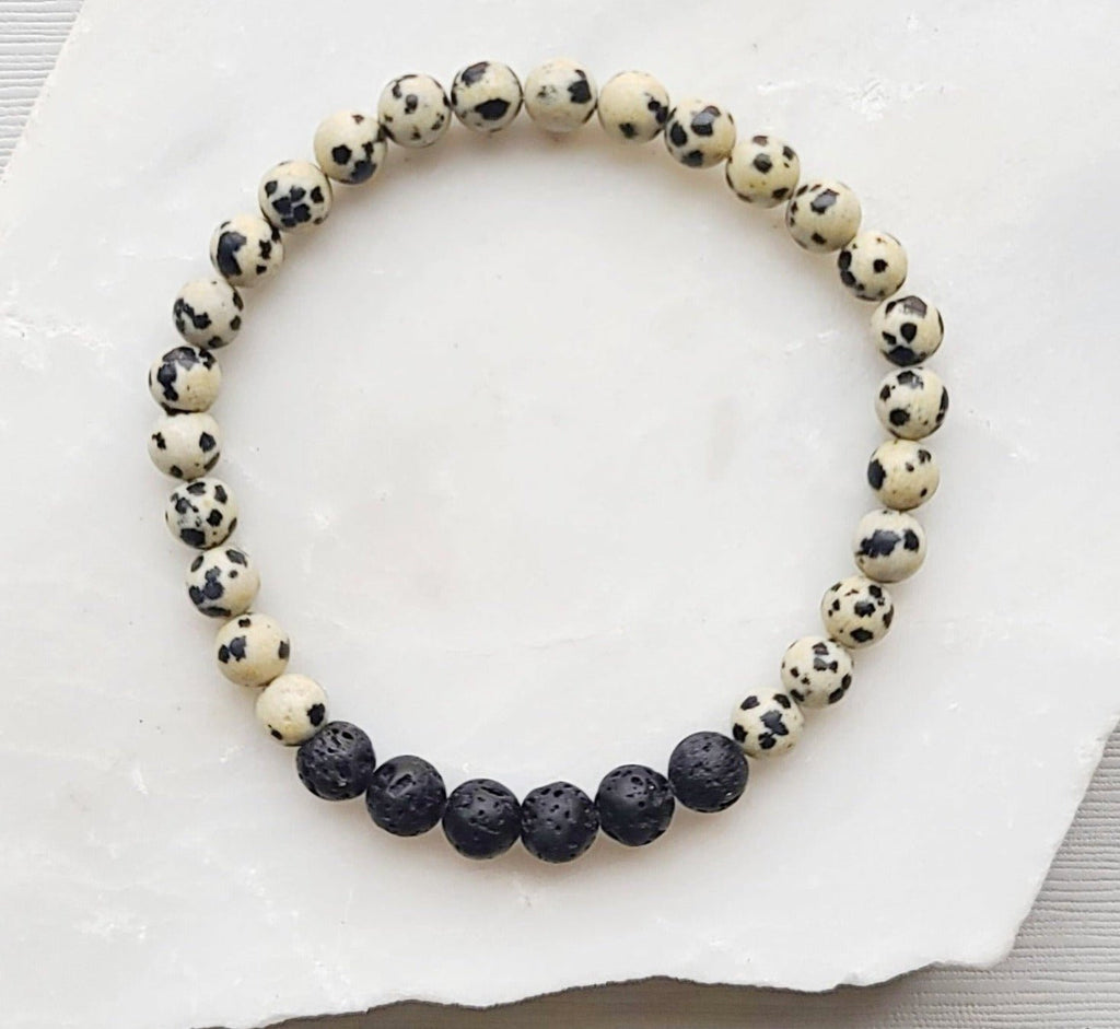 Dalmatian Jasper Diffuser Bracelet