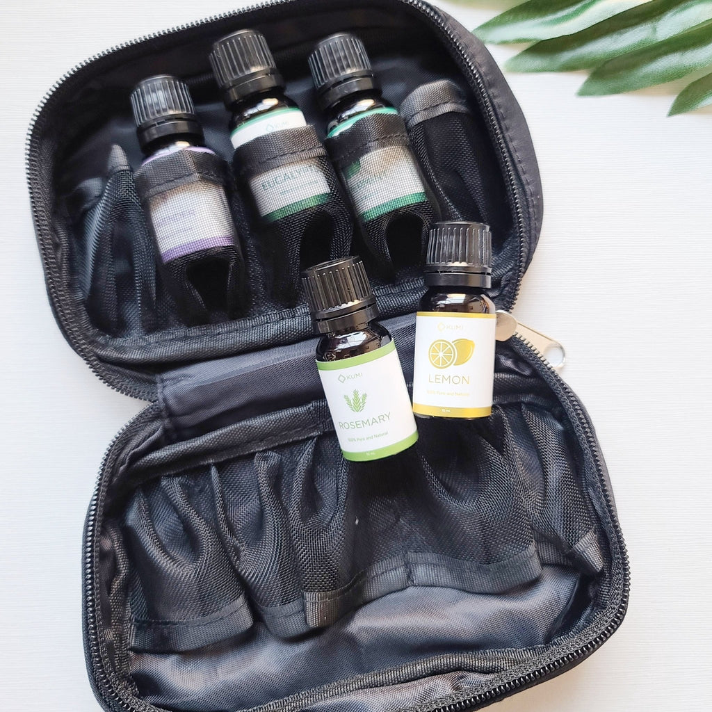 Essential Oil Carrying Case - Soft  - Holds (10) 5ml, 10ml, 15 ml or 10ml Roll Ons