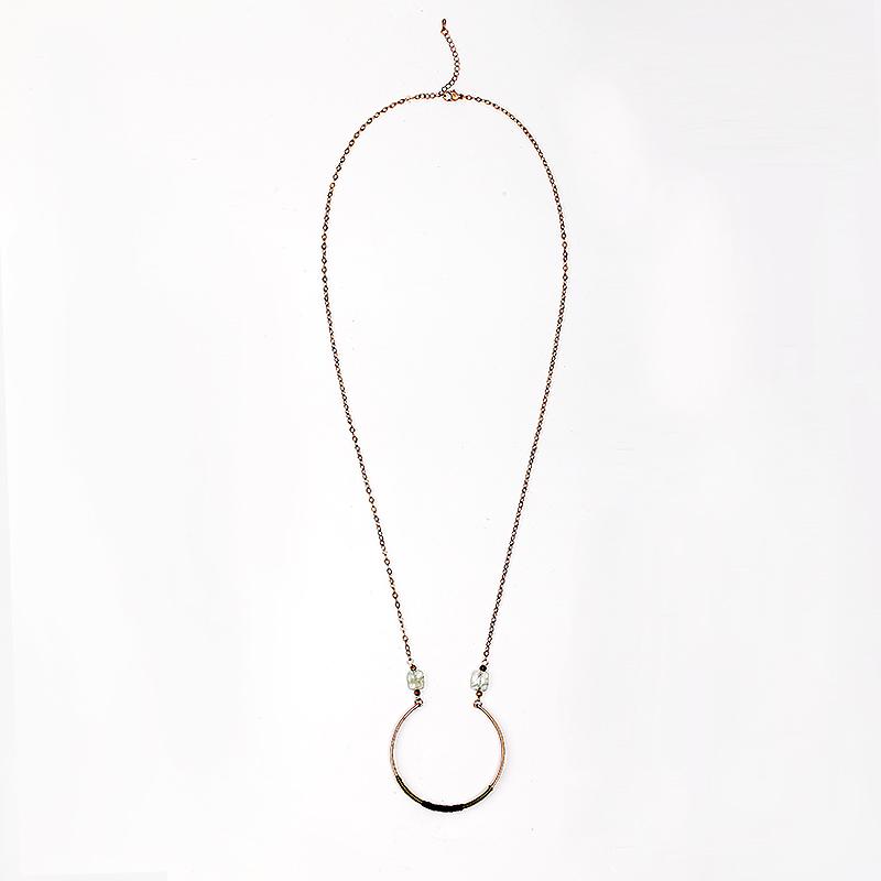 Half Circle Stone Necklace