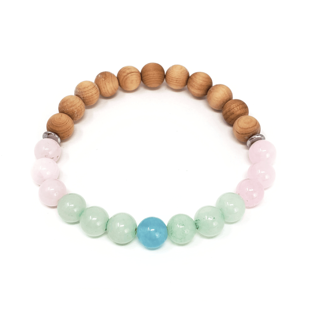 Pastel Jade Wood Diffuser Bracelet