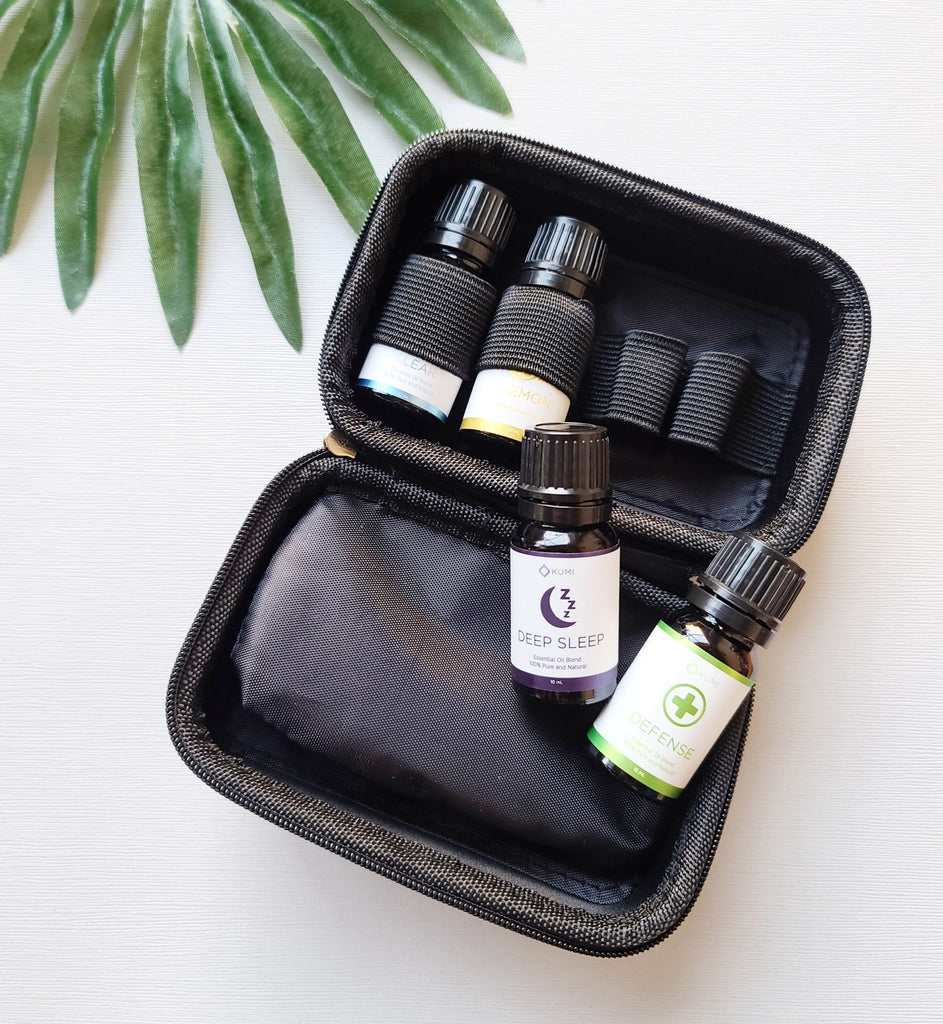 Smooth Hard Shell Essential Oil Carrying Case - Holds 8 Bottles (5ml or 10ml)