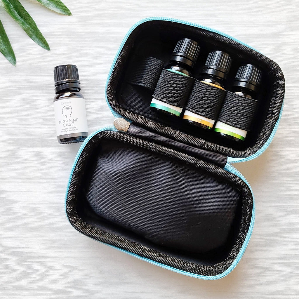 Textured Hard Shell Essential Oil Carrying Case - Holds 8 Bottles (5ML or 10ML)