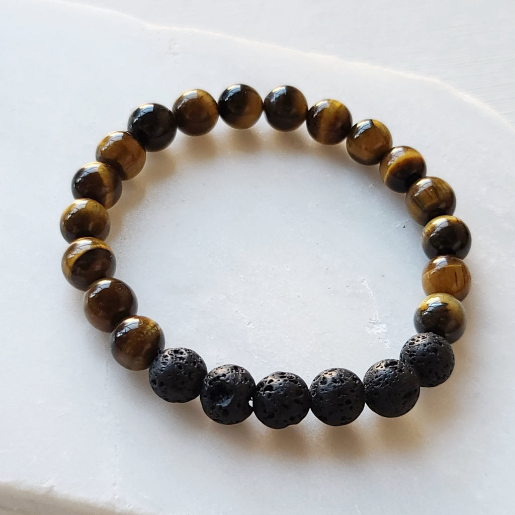 Tigers Eye Strength Diffuser Bracelet